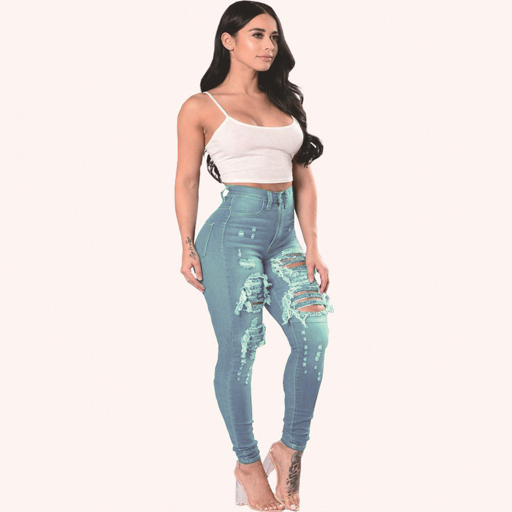 Noir Sculpt Ripped Denim - Evolvgaia®
