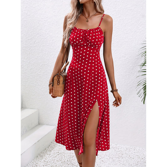 Chic Polka Dot Suspender Dress - Evolvgaia®