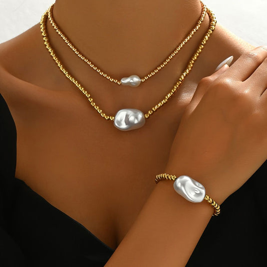 Gold Electroplated Layered Jewelry Set - Evolvgaia®