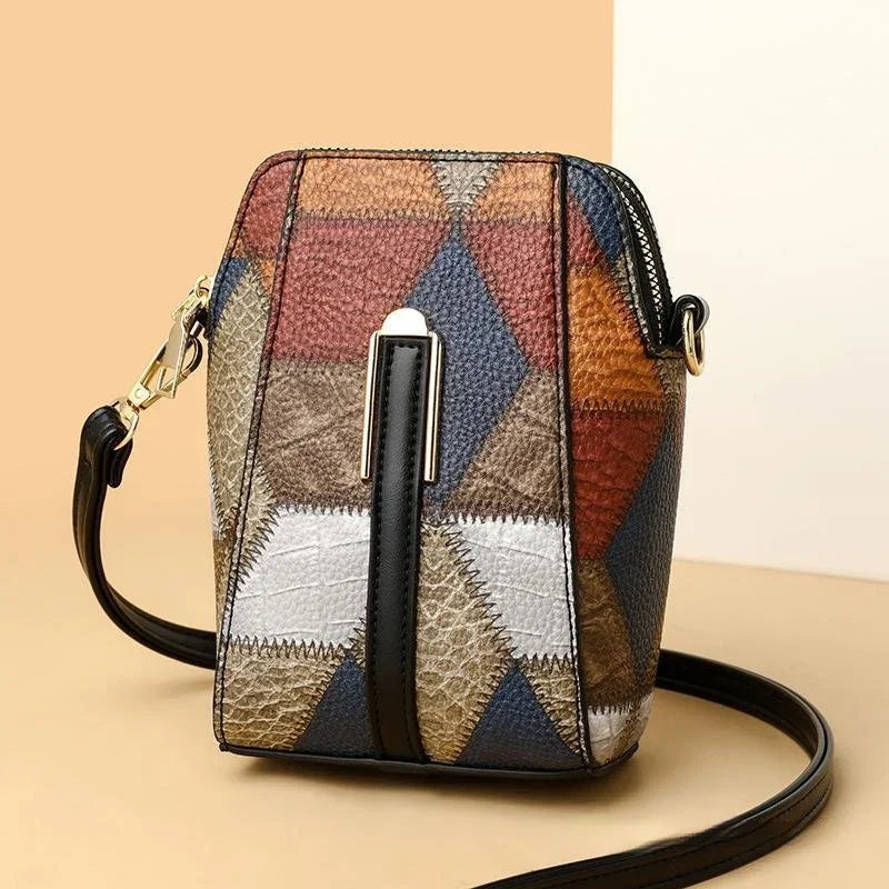 Soft Leather Shoulder Bag with Artisan Stitching - Evolvgaia®