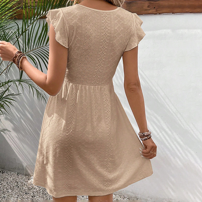 Romantic V-Neck Lace Mini Dress - Evolvgaia®