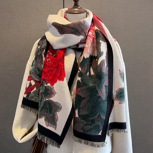 Retro Floral Cashmere-Inspired Scarf - Evolvgaia®