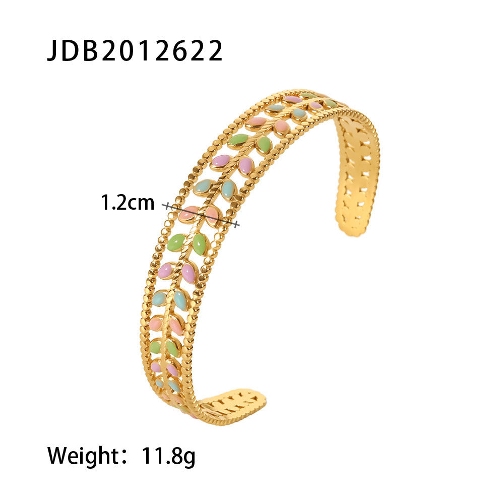 Gold-Plated Stainless Steel Bracelet with Zirconia - Evolvgaia®