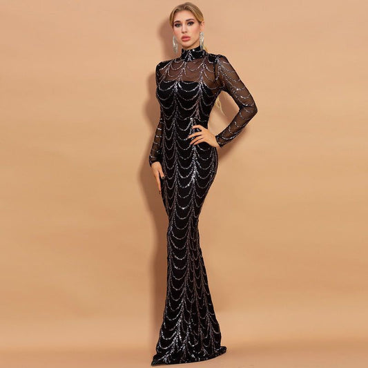 Glamorous Sequin Maxi Dress - Evolvgaia®