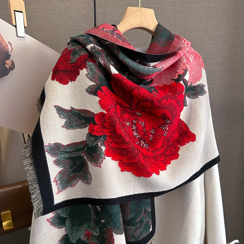 Retro Floral Cashmere-Inspired Scarf - Evolvgaia®