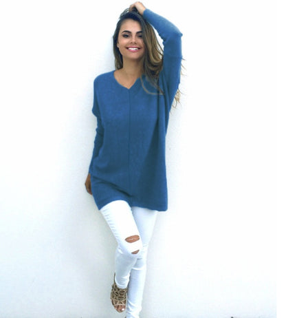 V-Neck Luxe Knit Sweater - Evolvgaia®