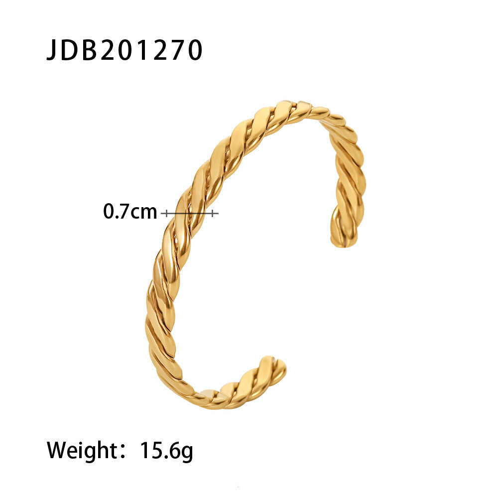 Gold-Plated Stainless Steel Bracelet with Zirconia - Evolvgaia®