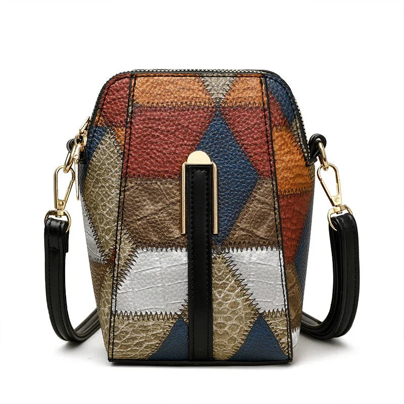 Soft Leather Shoulder Bag with Artisan Stitching - Evolvgaia®