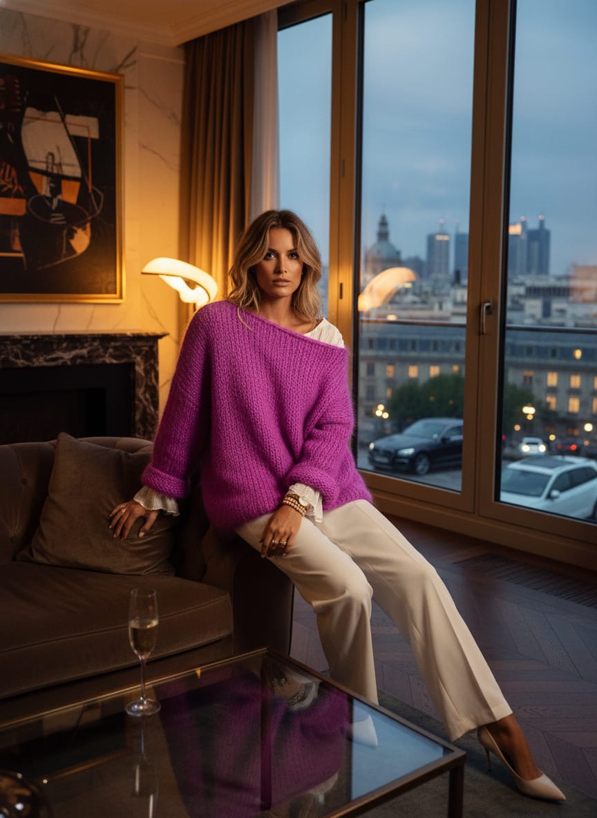 Luxe Mohair Knit Sweater