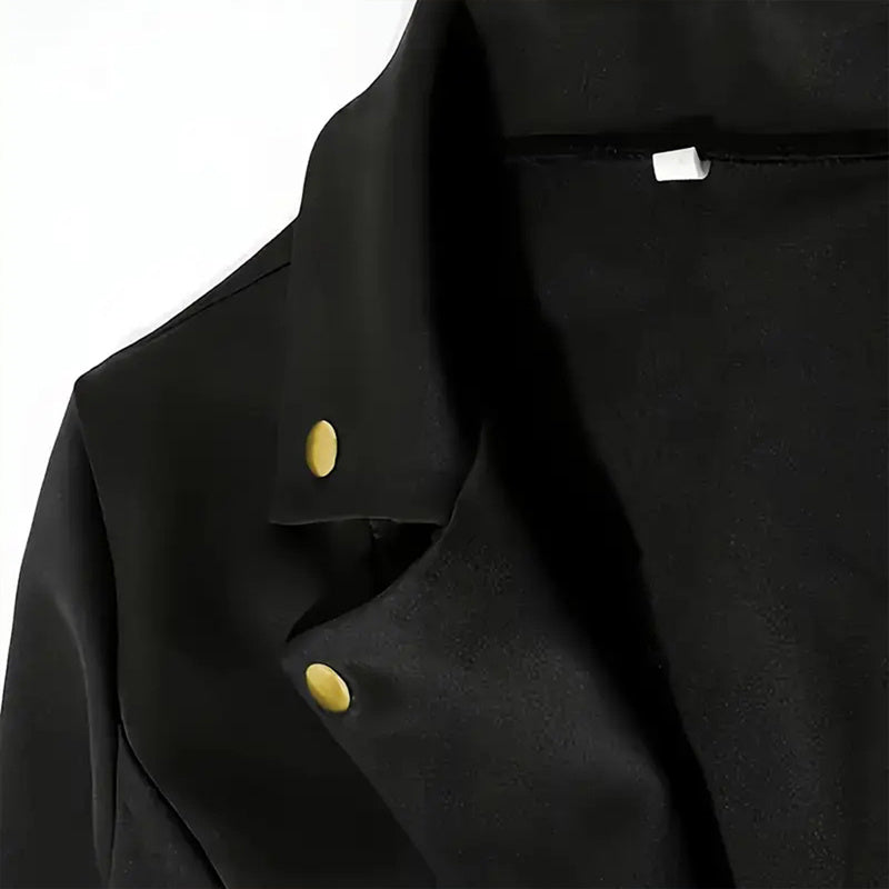 Chic Cropped Notch Lapel Blazer - Evolvgaia®