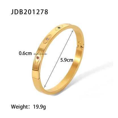 Gold-Plated Stainless Steel Bracelet with Zirconia - Evolvgaia®