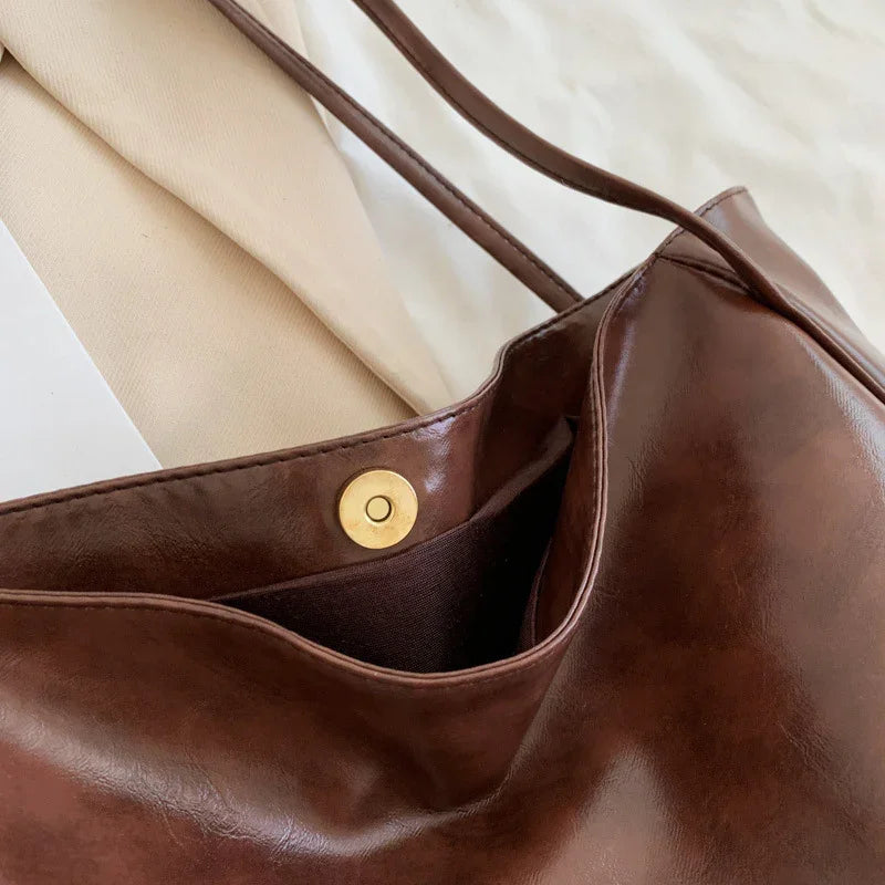 Retro Soft Leather Shoulder Bag - Evolvgaia®