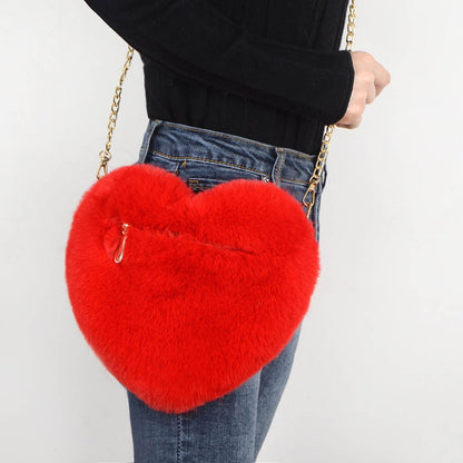 Love Bags For Women Plush Chain Shoulder Bags - Evolvgaia®